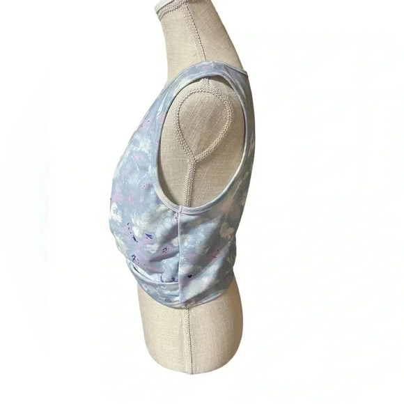 Wildfox Sweat Twisted Long Crop Top Marble Blue Pastel Pink Blue Womens Size XL - Picture 3 of 11